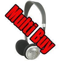 Multi Buy: 48 Stereo TV Headphones w/ Volume Control & 5m Lead