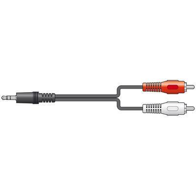 3.5mm Stereo Plug to 2x RCA Phono Plugs <b>Choose From Various Lengths</b> - main image