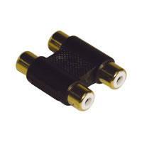 Gold Plated 2 x RCA Phono Socket - 2 x RCA Phono Socket Coupler