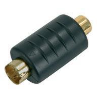 Gold Plated S-VHS Plug - RCA Socket Coupler