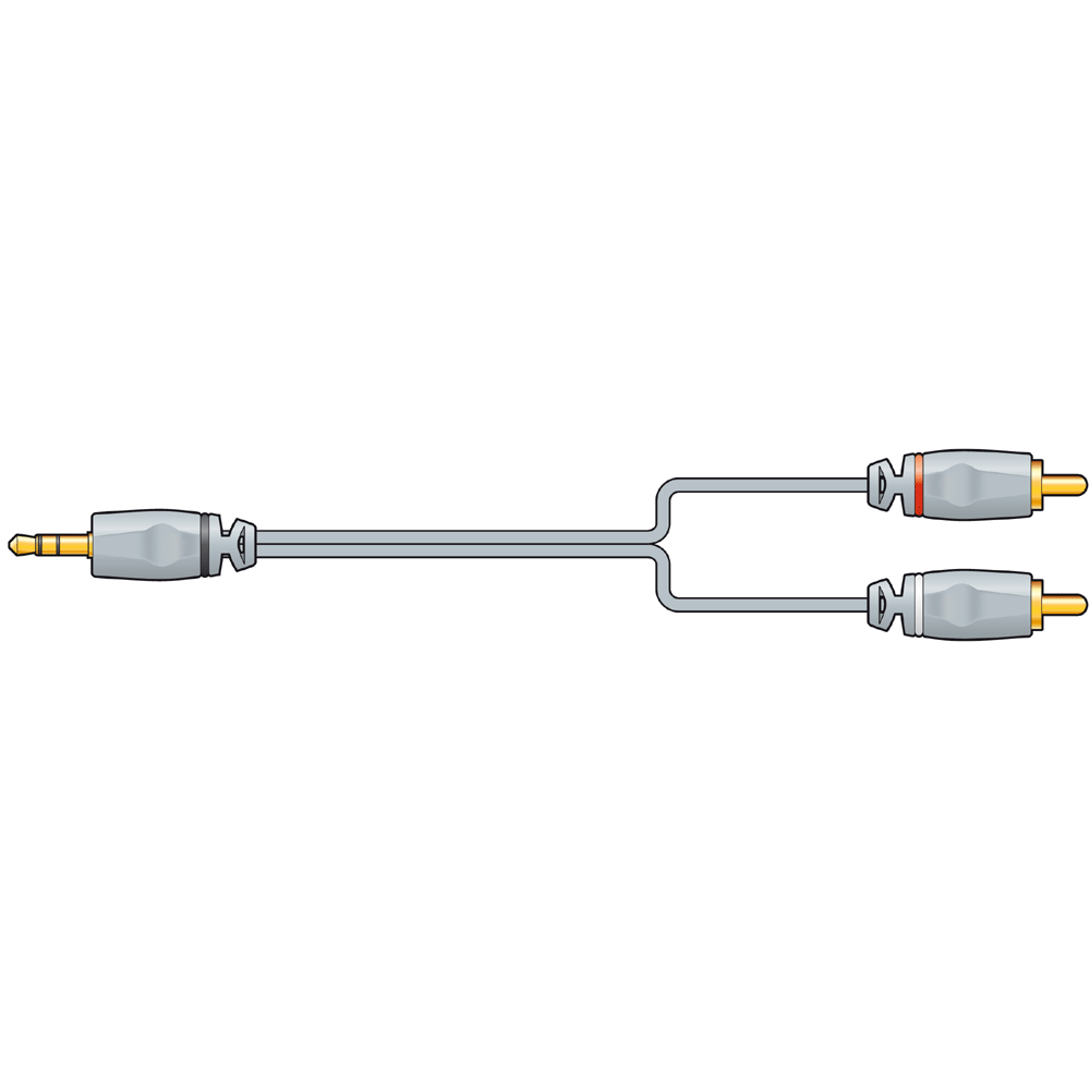 3.5mm (STEREO) PLUG - 2 x RCA PLUGS