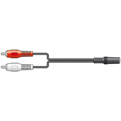 2x RCA Plugs to 3.5mm Stereo Socket Lead