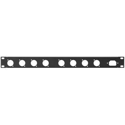 RCP-8734U Rack Panel Punched Holes 8 x D Series IEC Plug 1RS - main image
