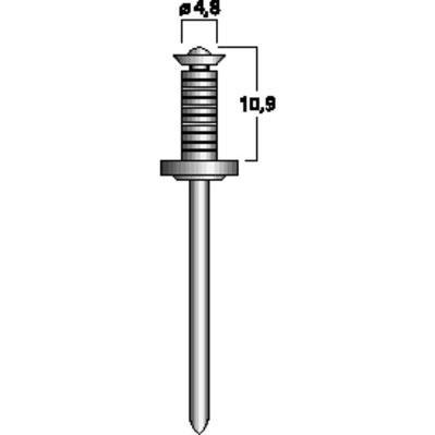 MZF-8611 Blind Rivets Grooved 100 Pieces