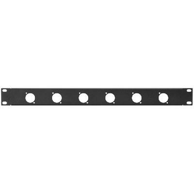 RCP-8731U Rack Panel 6 x D Series Punched Holes 1RS