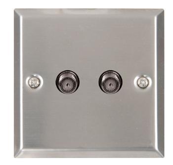 2 x Satellite wallplate steel - main image
