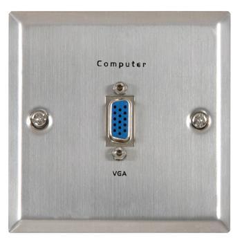 Thru-VGA Steel Wallplate Steel - main image