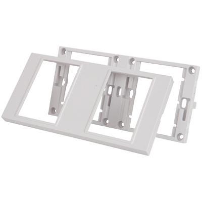 AV:Link Double Modular Wallplate frame - White