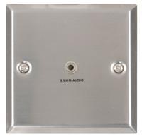 3.5mm Audio Socket Steel Wallplate