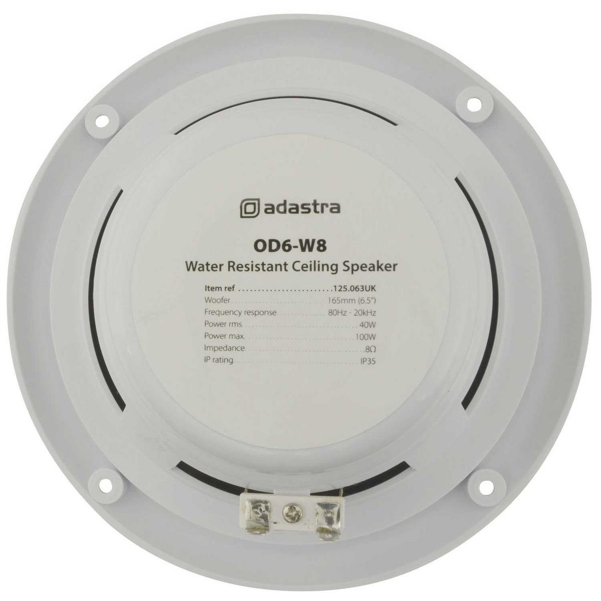 Pair Of 100W 8 ohm  Water Resistant Ceiling Speakers - White - main image