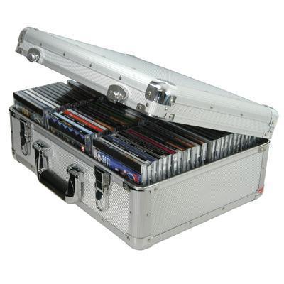 Robust Aluminium Flight CD Case Holds 80 CDs