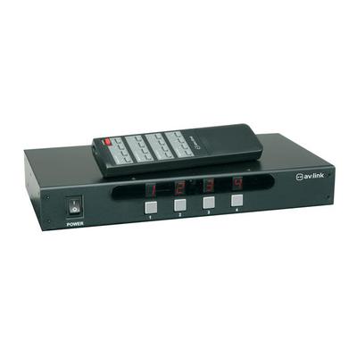 4 x 4 AV Matrix Switcher With IR Remote Controler