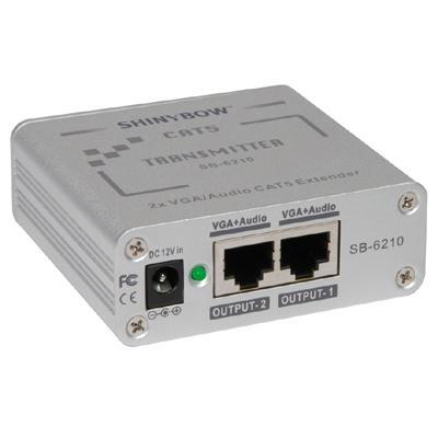SB-6210 Cat 5 VGA/Audio Transmitter With Dual Outputs - main image