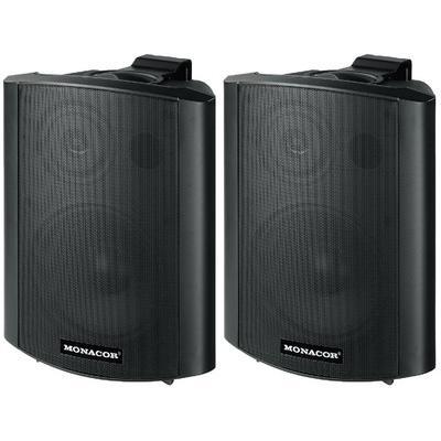 Monacor MKA-60SET/SW Active Stereo Speaker System 2 x 15W RMS - Black