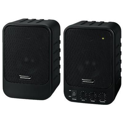 Monacor MKA-40SET/SW Compact Active 2-Way Stereo Speaker 15W Max. 2x10W RMS - main image