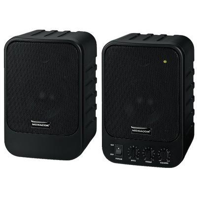 Monacor MKA-40SET/SW Compact Active 2-Way Stereo Speaker 15W Max. 2x10W RMS