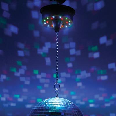 QTX Battery Operated Mirror Ball Motor with LED Lights up to 3KG - main image