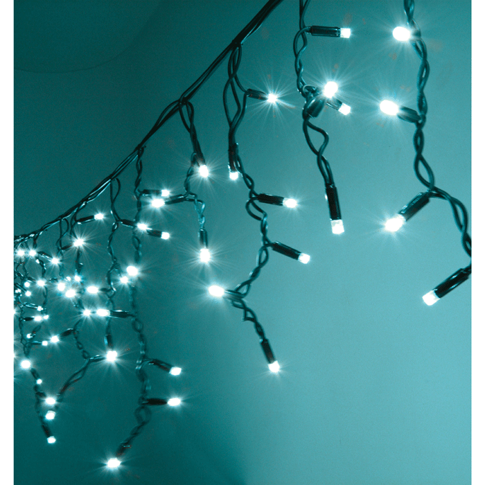 LED Icicle String Lights - Cyan Effect - main image