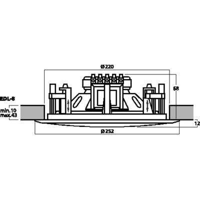 EDL-8 10/6/4/2WRMS 8" 100V PA Ceiling Speaker - main image