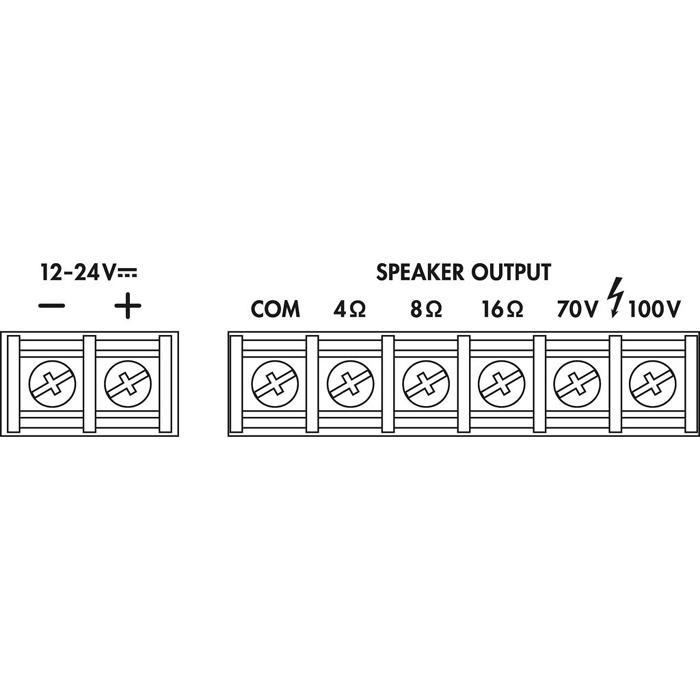 Monacor PA-888D 100V Mixing Amplifier 1 x 60W - main image