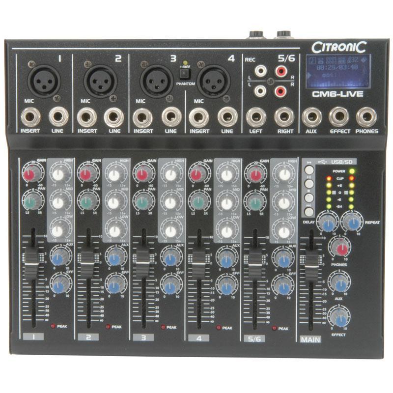 CM-LIVE Compact Mixer With Delay + USB/SD Player - main image