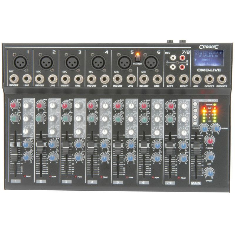CM-LIVE Compact Mixer With Delay + USB/SD Player - main image