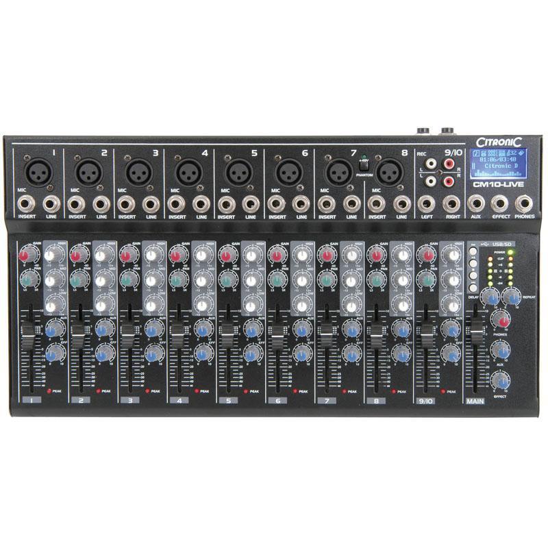 CM-LIVE Compact Mixer With Delay + USB/SD Player - main image