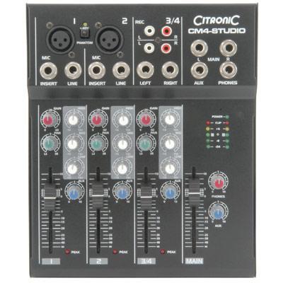 Citronic CM4 3-Channel Compact Mixer With USB Output - main image