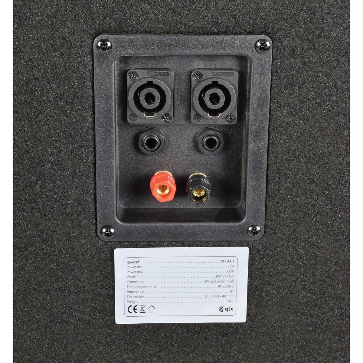 QTX QT 15" & 18" Subwoofer Bass Boxes - 8 Ohm - main image