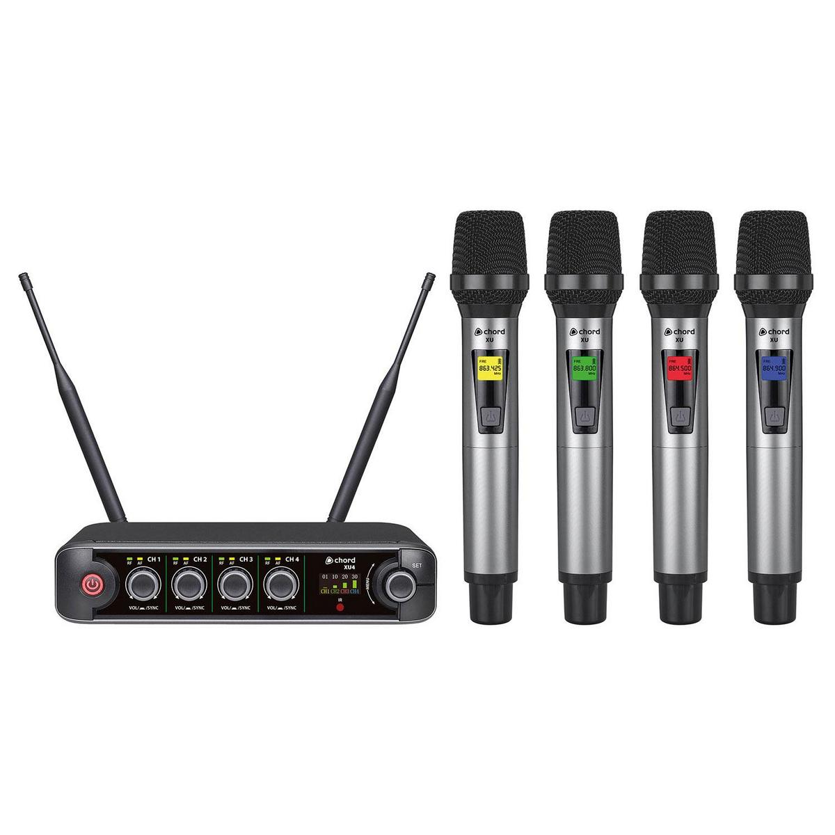 Quad Wireless Headset & Tie Clip and Microphone System - main image