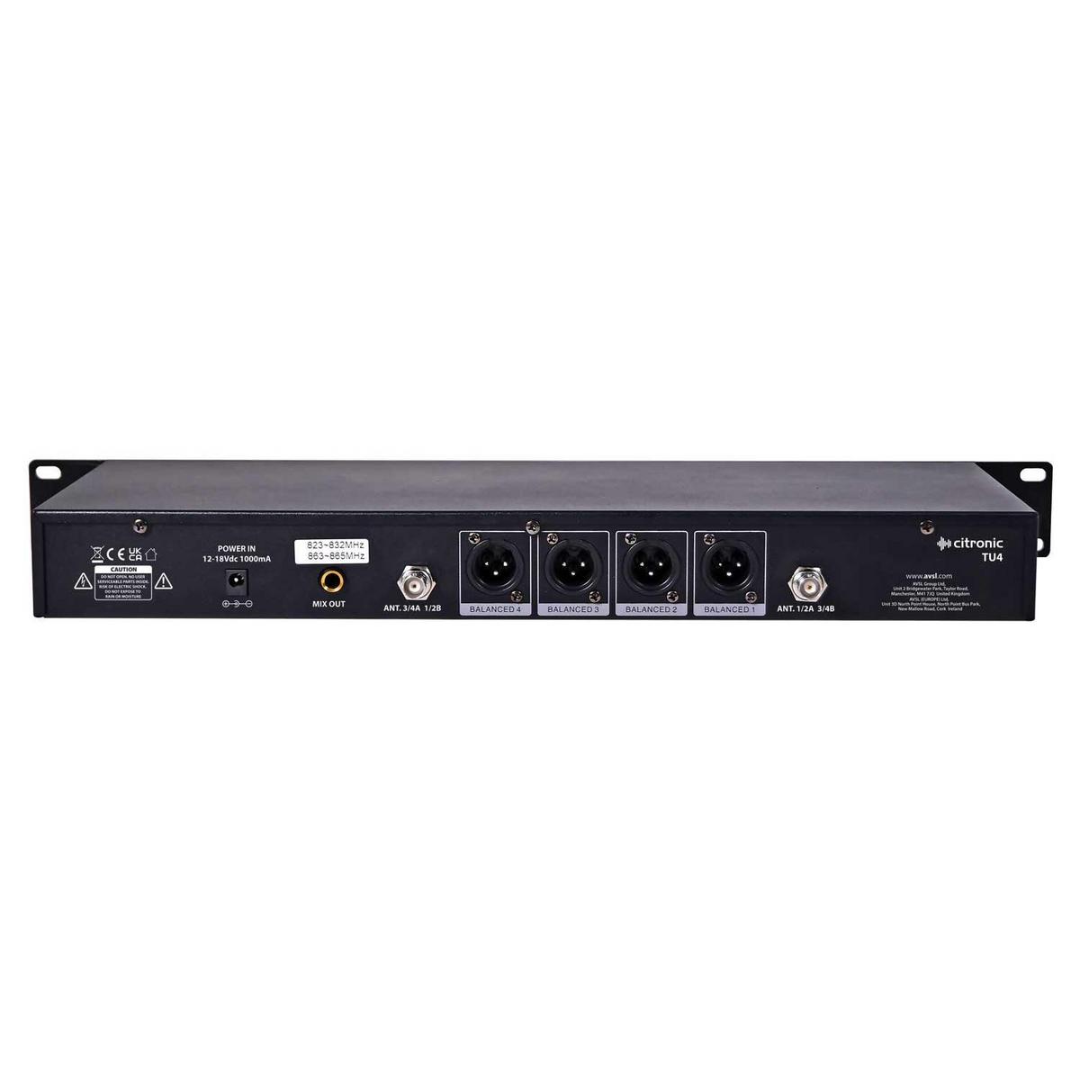 Quad Handheld UHF Wireless Microphone System - Licence Free - main image