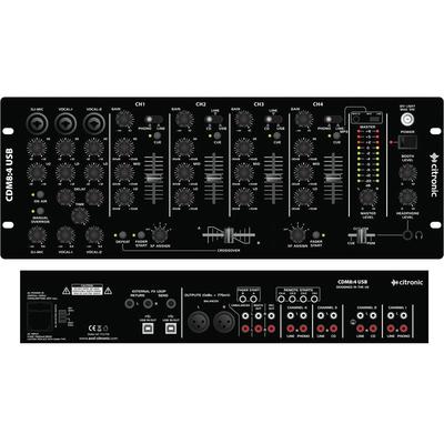 Citronic CDM8:4 USB 14-Input 4-Channel DJ Mixer - main image