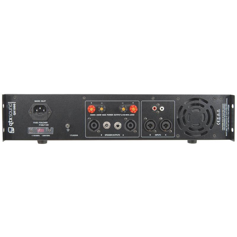 QTX QA1000 Stereo Power Amplifier 1000W - main image