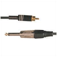 5m Music Lead 6.3mm Mono Jack Plug To RCA Phono Plug