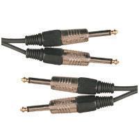 5m Replacement Lead 2 x 6.3mm Mono Plugs To 2 x 6.3mm Mono Plugs