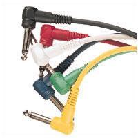 6 Coloured Patch Leads Various Lengths