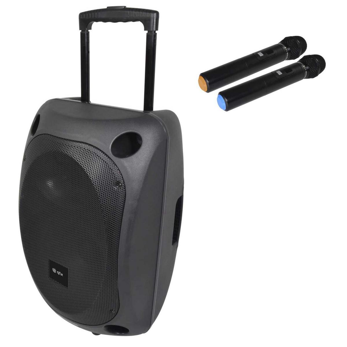 QTX QOVA 12" Portable PA Unit with Wireless Mics -200W - main image