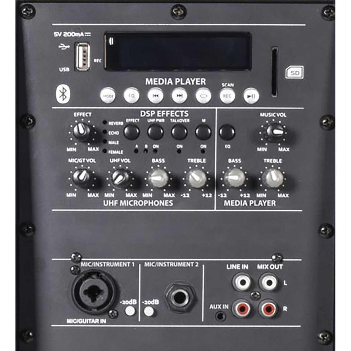QTX QOVA 12" Portable PA Unit with Wireless Mics -200W - main image