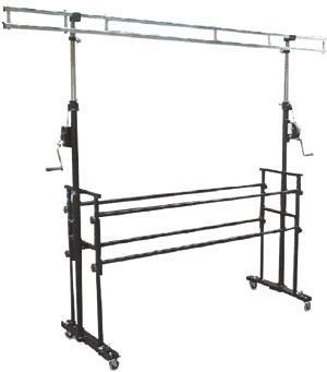 DJ Stand With Dual Bar Lighting Rig And Winch