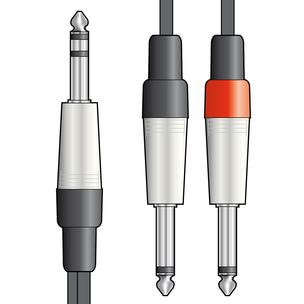 Single Stereo 6.3mm to Twin Mono 6.3mm Cable - 1.5M - main image