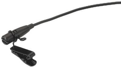 IMG Stageline ECM-402L Electret Tie Clip Microphone 3-Pole Mini XLR Black
