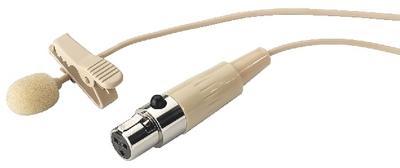 IMG Stageline ECM-501L/SK Electret Tie Clip Microphone 3-Pole Mini XLR Skin Coloured