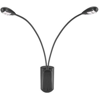 Music Stand Light with 2 LED Gooseneck light and Clips - main image