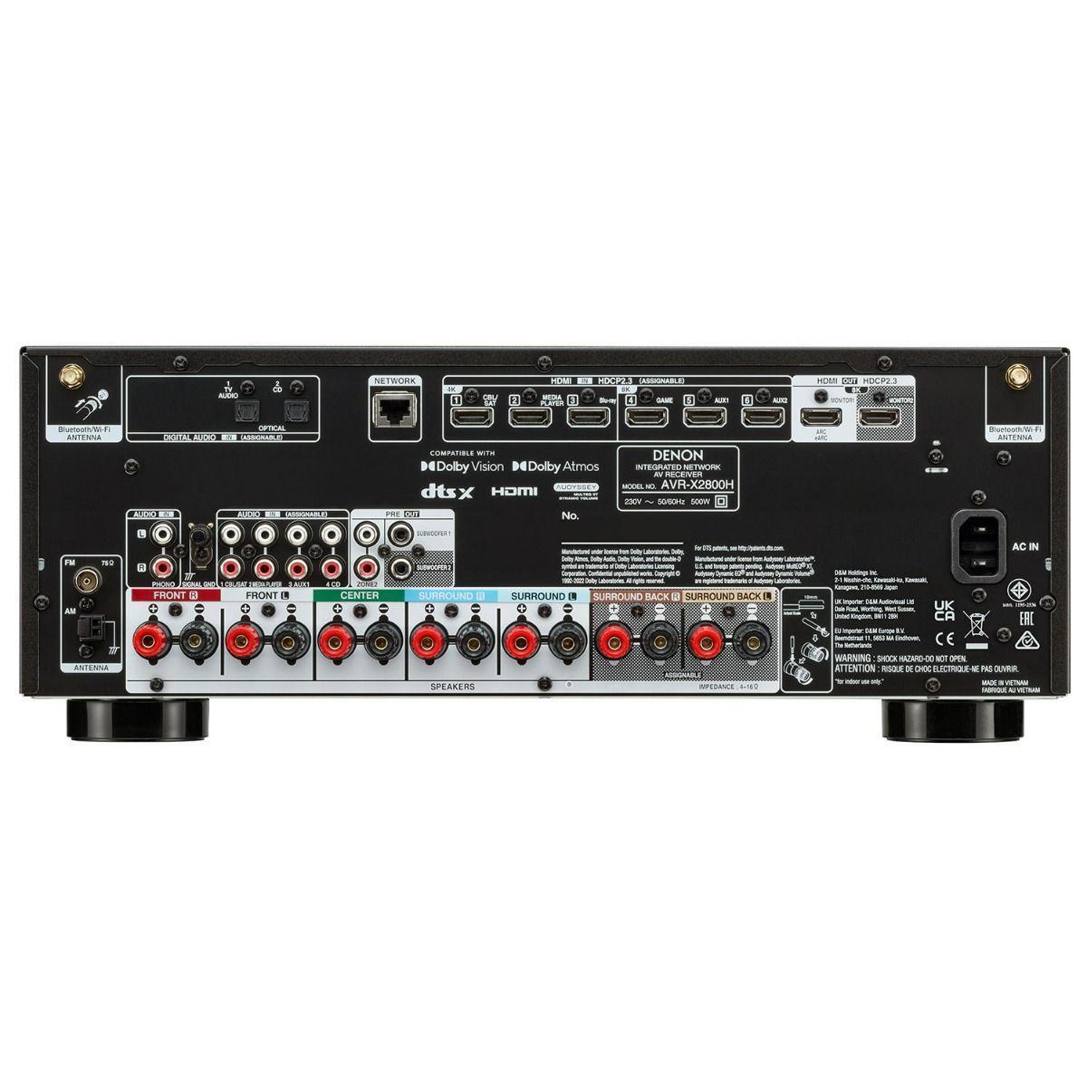 Denon AVR-X2800H 7.2 150W 8K AV Reciever - main image
