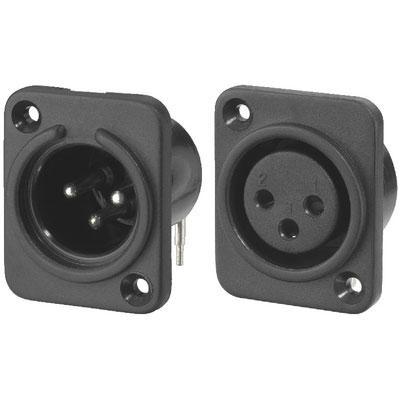 XLR Chassis Connector, 3 poles PCB Mounting - main image