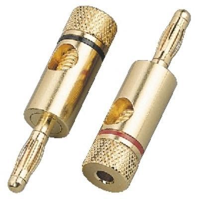 Monacor BP-150G Pair Banana Plugs - main image