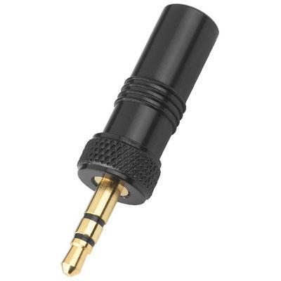 3.5mm Stereo Plug Metal Version Black Body Gold Plated