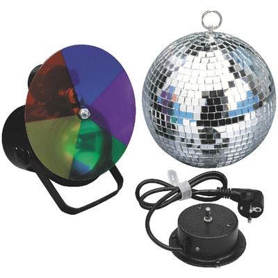IMG Stageline LE-3SP 200mm Mirror Ball Complete Set