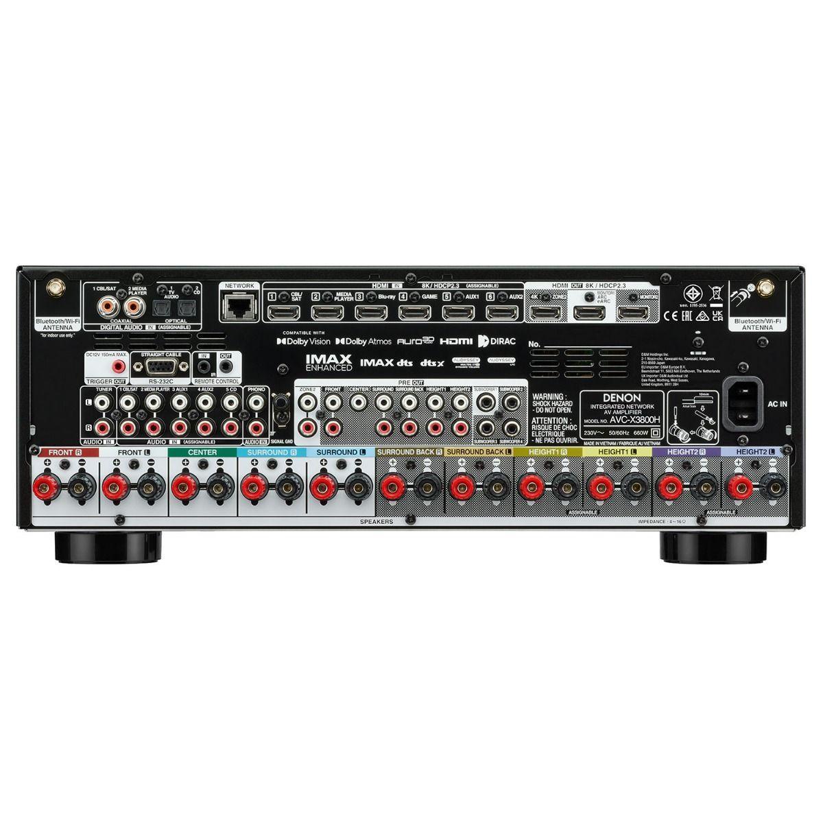 Denon AVC-X3800H 9.4 8K Ready AV Reciever - Black - main image