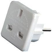 UK Plug To European Plug Travel Adaptor - main image